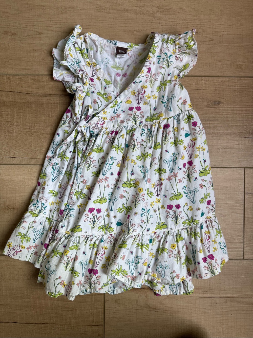 Tea Collection White Wrap Dress 2T
